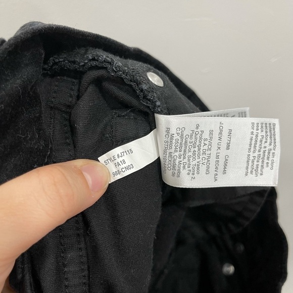 J. Crew 9 High Rise Stretchy Toothpick Jean Velvet - Picture 7 of 7